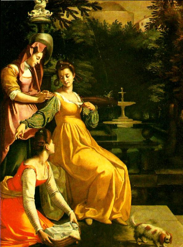 Jacopo da Empoli susanna i badet oil painting image
